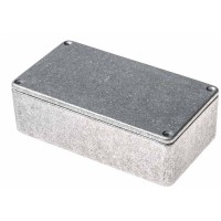 Silver Die Cast Aluminium Enclosure, IP54, Silver Lid, 120 x 65.5 x 39.75mm