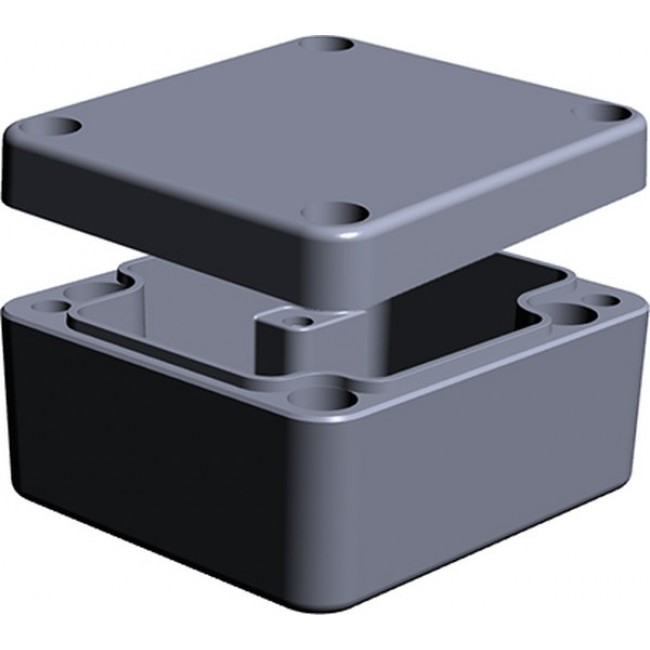 Aluminium Enclosure, IP65, IP66, IP67, IP68, Grey Lid, 34 x 58 x 64mm