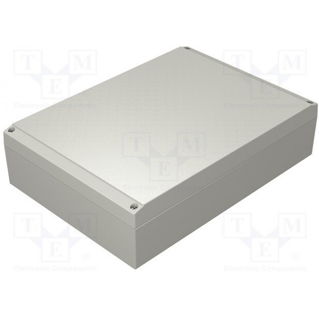 Aluminum enclosure, (L x W x H) 280 x 200 x 72 mm, gray (RAL 7038), IP66, 042028070