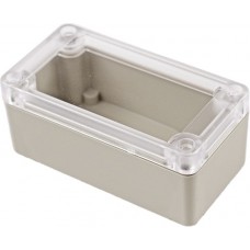 RP1035C, RP Series Light Grey ABS General Purpose Enclosure, IP65, Clear Lid, 95 x 50 x 40mm