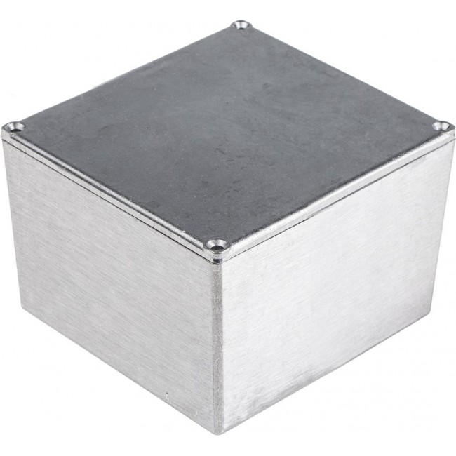 Silver Die Cast Aluminium Enclosure, IP54, Silver Lid, 50 x 50 x 31mm