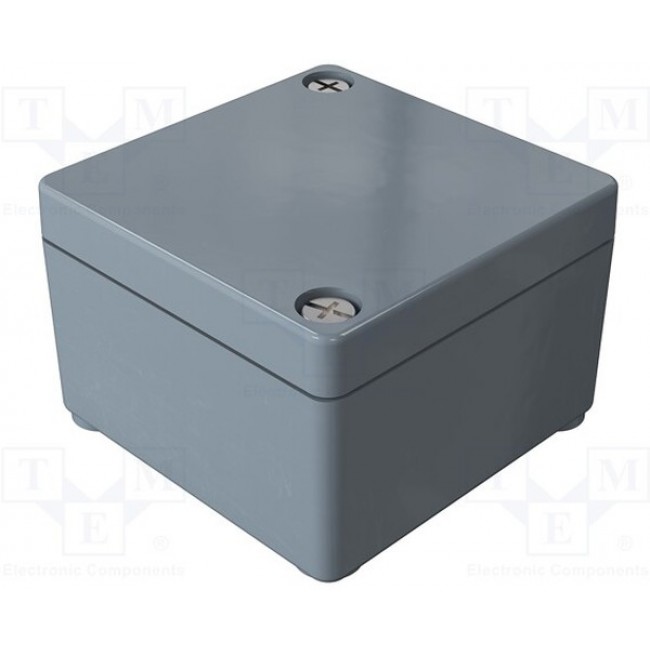 02060603, Polyester Standard Series Grey Glass Fibre Reinforced Polyester Enclosure, IP66, IK08, Grey Lid, 55 x 55 x 36.7mm