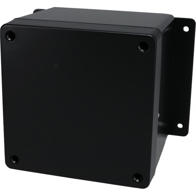 AN-2809-AB, Natural Aluminum Wall Mount Die Cast Aluminum Box - External 4.75 x 4.75 x 3.99 Inches - Internal 4.38 x 4.38 x 3.82 Inches