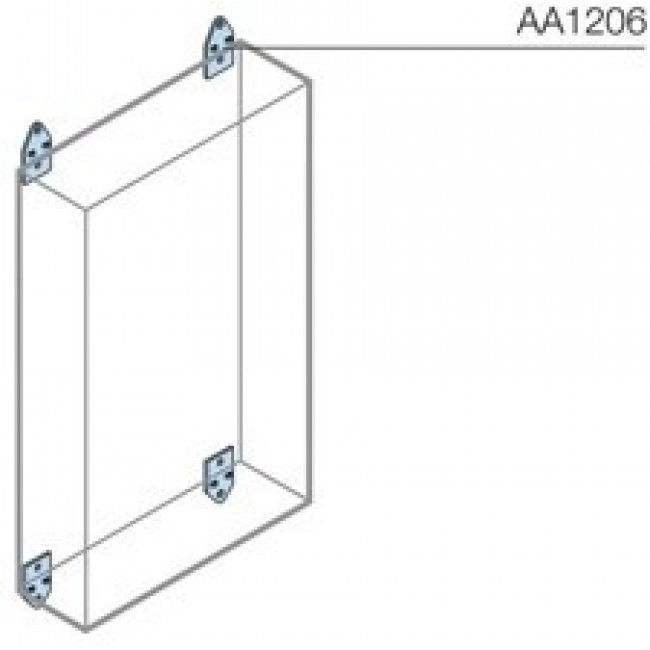 AA1206X SRX-AA1206X, SR/SRN Series Stainless Steel Wall Bracket for Use with SRX Enclosure