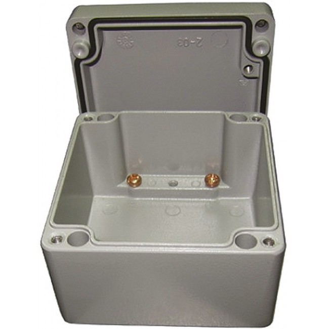 Grey Die Cast Aluminium Enclosure, IP66, Grey Lid, 400 x 310 x 110mm