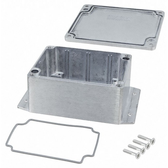 AN-2854-A, Electrical Enclosures Aluminum Enclosure with Mounting Flanges (4.6 X 3.6 X 2.2 In)