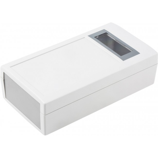 Grey, Polystyrene Handheld Enclosure, , Display Window, IP64, 150 x 80 x 45mm