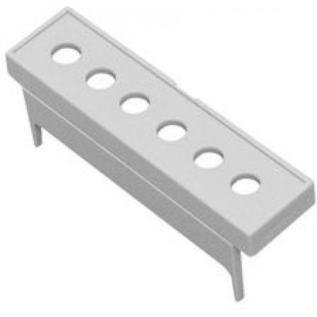 CNMB/3/TG750, Terminal Guard 7.5mm Drilled Holes Size 3 52.8mm Polycarbonate Light Grey