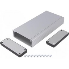 1455J1601, Enclosures, Boxes, & Cases 6.3x3.1x1.1"Extruded w/Metal End Panels