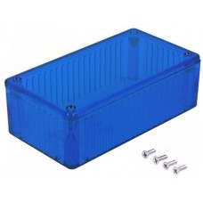 1591CTBU, 1591 Series Transparent Blue Polycarbonate Enclosure, IP54, Transparent Blue Lid, 120 x 65 x 36mm
