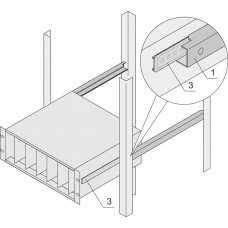 24562-456, EuropacPRO Series Telescopic Rail for Use with Subracks, 355mm