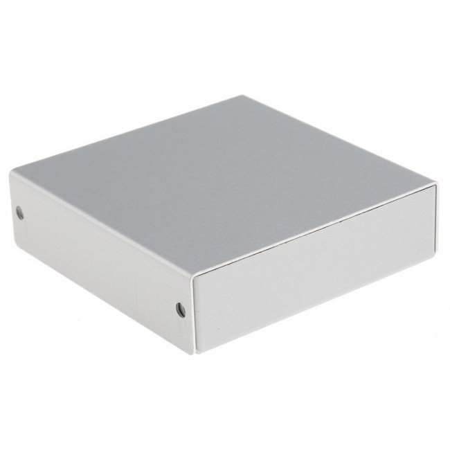 MB9-3-9, MB Series Silver Aluminium Enclosure, Silver Lid, 90 x 90 x 25mm