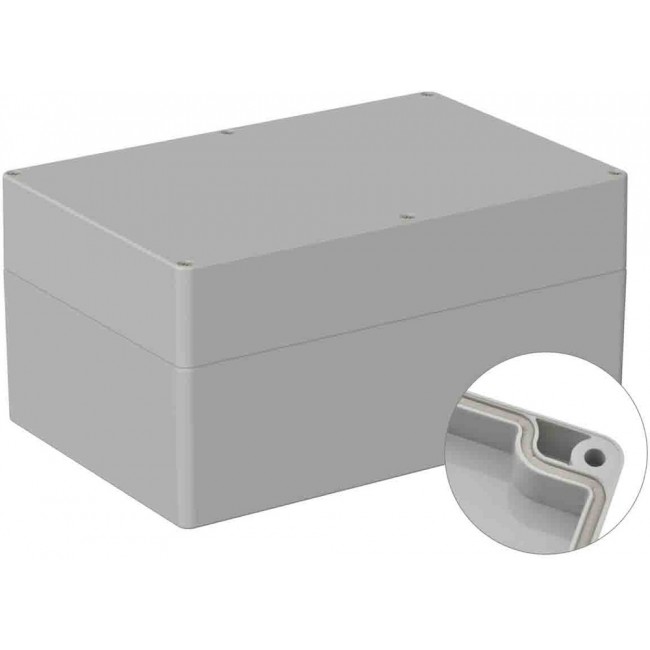 Grey ABS General Purpose Enclosure, IP66, IK07, Grey Lid, 160.3 x 240.3 x 120mm