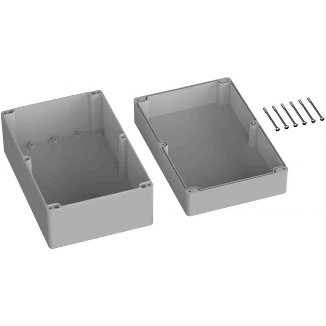 Grey ABS General Purpose Enclosure, IP66, IK07, Grey Lid, 160.3 x 240.3 x 120mm