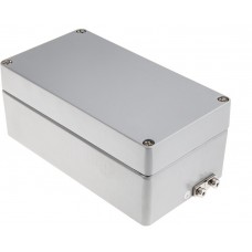 Aluminium Enclosure, IP66, Grey Lid, 81 x 220 x 120mm