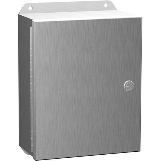 EJ14128AL, Electrical Enclosures N4X, Eclipse Junior encl w/ panel - 14 x 12 x 8 - Alum