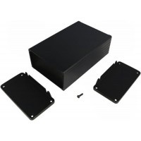 1457N1602BK, 1457 Series Aluminium Enclosure, IP65, Flanged, 6.3 x 4.09 x 2.15in