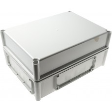 EKPE 180 G + EKPVT, EK Series Grey Polycarbonate Enclosure, IP66, IP67, Flanged, Grey Lid, 380 x 280 x 180mm