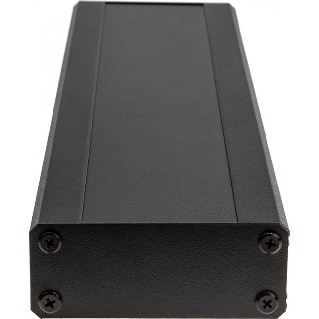 Black Extruded Aluminium Heat Sink Case, IP40, Black Lid, 400 x 100 x 41mm