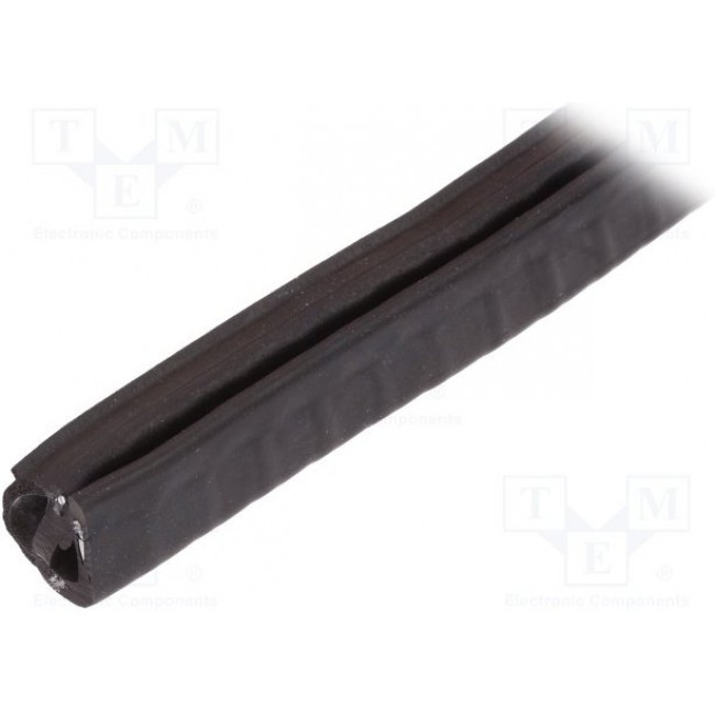 GN2180EPDM11.5D-10, Защитная кромка, EPDM, L: 10м, черный, H: 11,5мм, W: 8,75мм