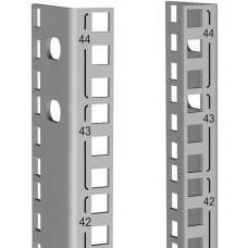 CPR35SZPL, Square Hole Punched Mounting Rail, Steel Zinc Plated