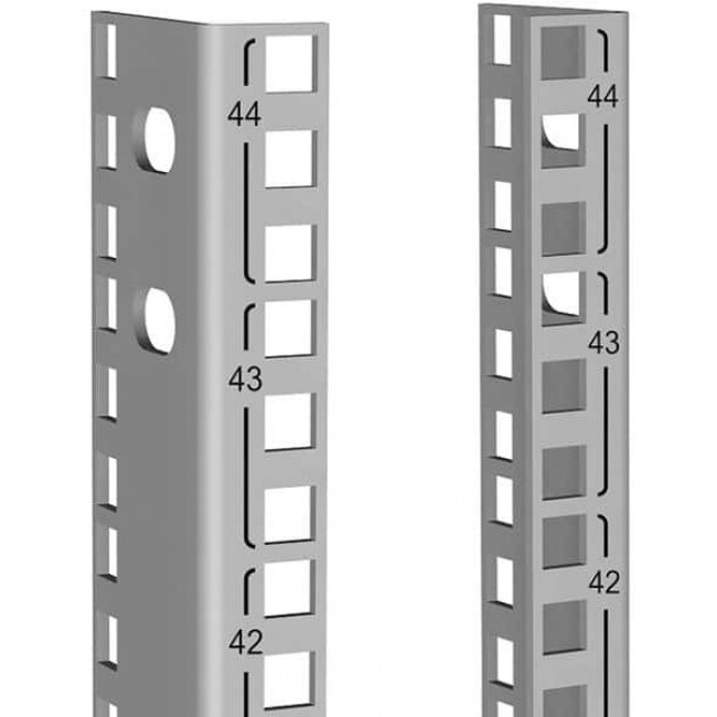 CPR35SZPL, Square Hole Punched Mounting Rail, Steel Zinc Plated