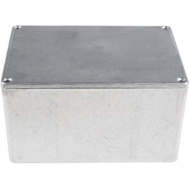 Silver Die Cast Aluminium Enclosure, Silver Lid, 139.1 x 101.5 x 76.7mm