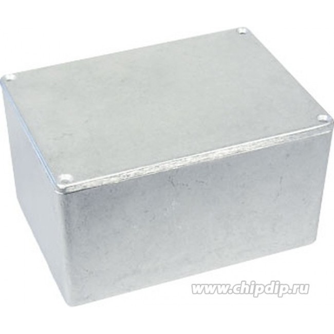 Silver Die Cast Aluminium Enclosure, Silver Lid, 139.1 x 101.5 x 76.7mm