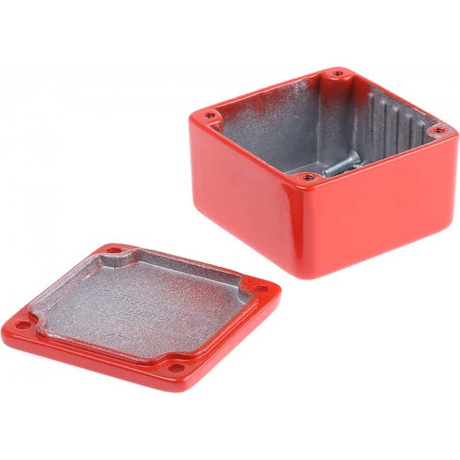 RTM5001/11-RED, 5000 Series Red Die Cast Aluminium Enclosure, IP54, Red Lid, 50 x 50 x 31mm