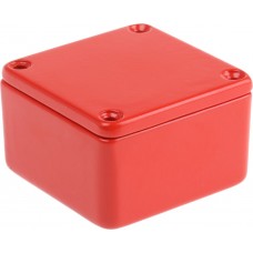 RTM5001/11-RED, 5000 Series Red Die Cast Aluminium Enclosure, IP54, Red Lid, 50 x 50 x 31mm