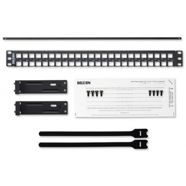 AX103121, KCONN PATCH PANEL 48-P 1U BLK