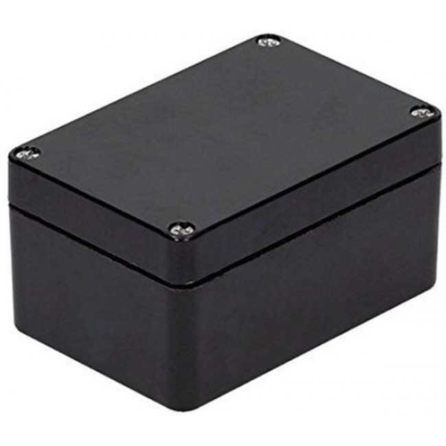 Black PET Enclosure, IP66, Black Lid, 190 x 75 x 55mm