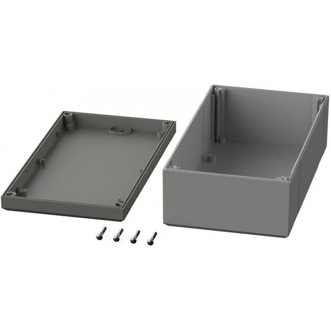 32207002 EG 2070 L, Elegant Series Grey Polystyrene Enclosure, IP40, Grey Lid, 200 x 112 x 70mm