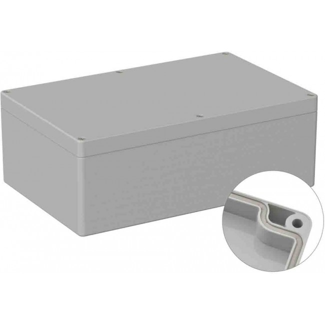 Grey ABS General Purpose Enclosure, IP66, IK07, Grey Lid, 160 x 250 x 90mm