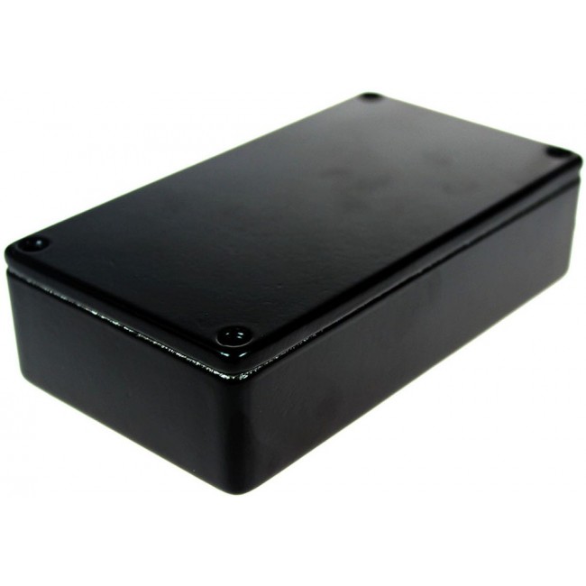 RTM5003/13-BLK, 5000 Series Black Die Cast Aluminium Enclosure, IP54, Black Lid, 112 x 62 x 31mm