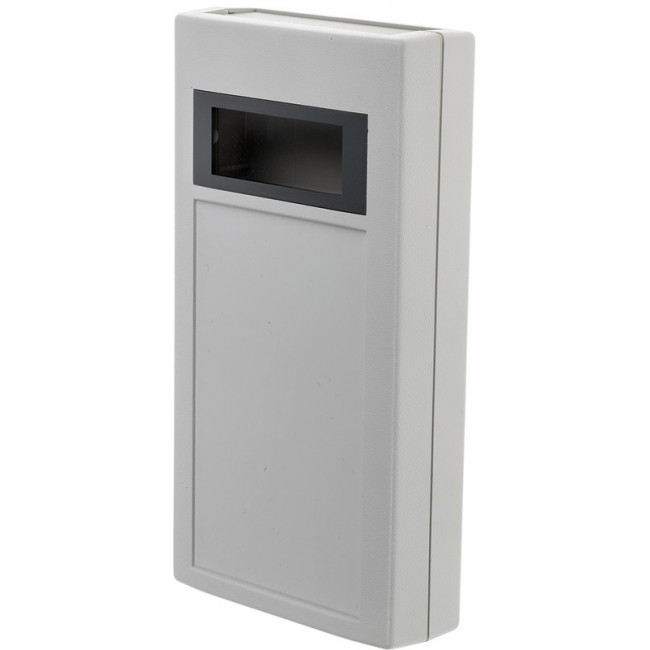 Grey, Polystyrene Handheld Enclosure, , Display Window, IP64, 150 x 80 x 30mm