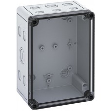 13701601, Spelsberg TK Series Grey Polycarbonate Enclosure, IP66, IK08, Transparent Lid, 180 x 130 x 90mm