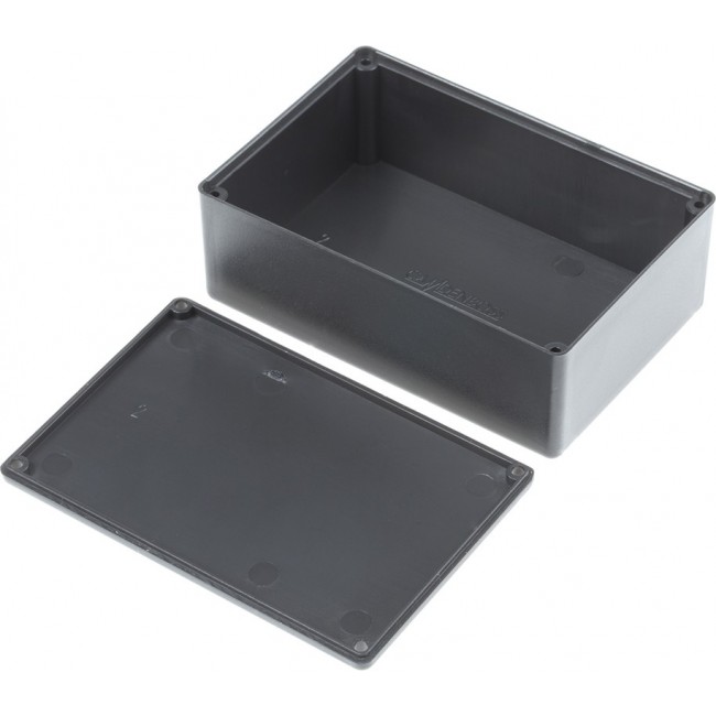 RX2010/S-5, Black ABS Potting Box With Lid, 74 x 50 x 28mm