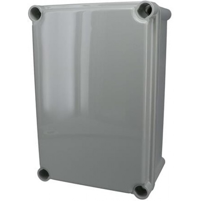 PTS-25340, Gray Polycarbonate Panel Mount NEMA 4X Box - External 11.02 x 7.48 x 5.04 Inches - Internal 10.07 x 6.52 x 3.86 I ...