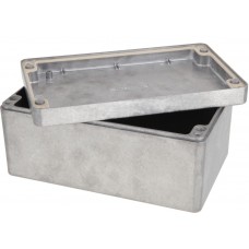 486-221208-68, 486 Series Grey Aluminium Enclosure, IP68, Grey Lid, 220 x 120 x 80mm