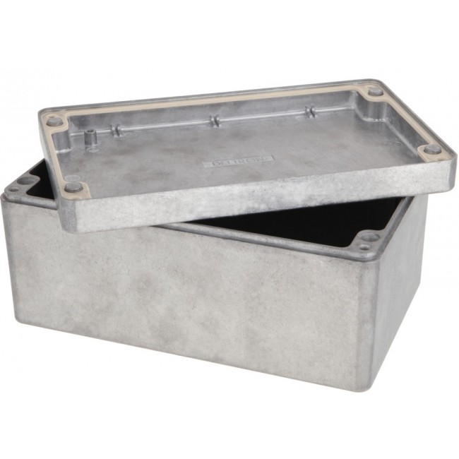 486-221209-68, 486 Series Grey Aluminium Enclosure, IP68, Grey Lid, 220 x 120 x 90mm