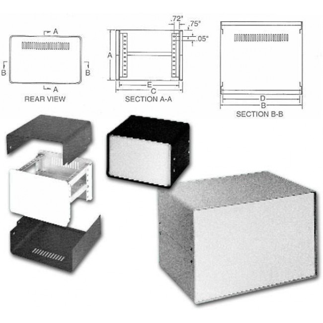 CS-11208-BT, Enclosures, Boxes, & Cases Champion Aluminum Electronics Cabinet (6 X 9 X 8 In)