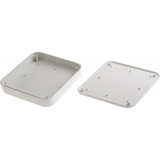 PF20-4-20W, PF Series White ABS Enclosure, IP40, White Lid, 200 x 200 x 40mm