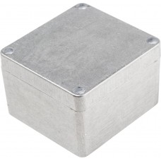 1590Z110, 1590 Series Natural Die Cast Aluminium Enclosure, IP66, IK08, Natural Lid, 79.6 x 74.6 x 52mm