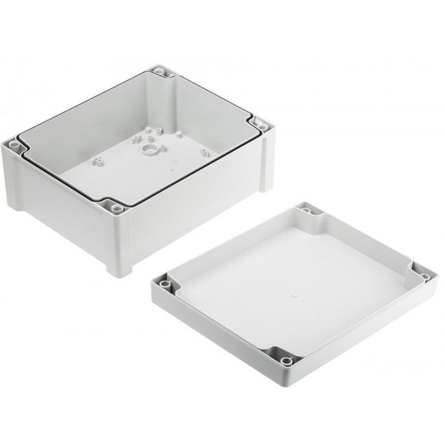 TA 241911 ENCLOSURE, TEMPO Series Grey ABS Enclosure, IP65, Grey Lid, 240 x 191 x 107.4mm