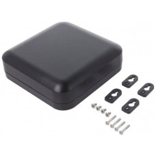 1557F2BK, Watertight Wallmount Plastic Enclosure 1557 160x160x45mm Black Polycarbonate IP68