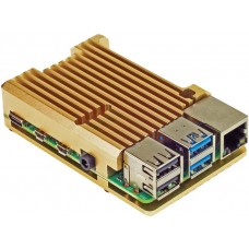 COM3101, Heatsink Case, Aluminium, Pi 4, Gold