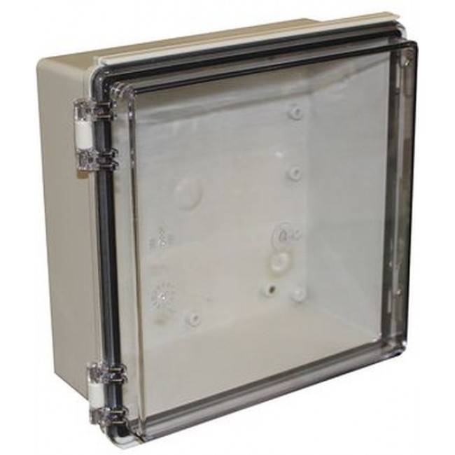 CHDX8-329C, X8 Series Grey ABS General Purpose Enclosure, IP67, IK08, Clear Lid, 210x210x100mm