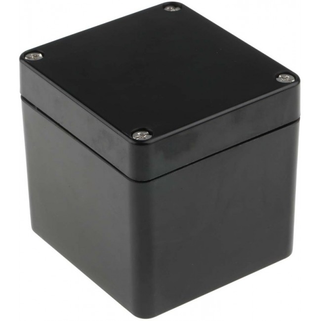 Black Fibreglass Reinforced Polyester Enclosure, IP66, IP67, IP68, 80 x 75 x 75mm