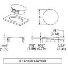 62MP0750, Conduit Fittings & Accessories Hole Plug, Snap In , .750 in Hole, .125 Max Panel